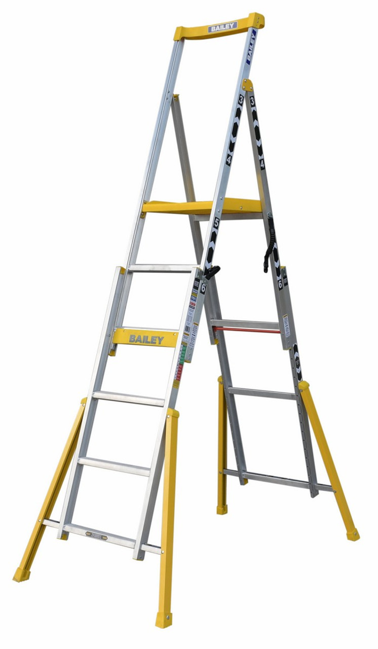 Bailey FS13999  Adjustable Platform Step Ladder 3 6