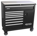 SP Tools SP40118 - Sumo Series Roller Cabinet With Power Tool Cupboard - 9 Drawer - Black/Chrome Handles