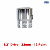 Kincrome K2874 - Socket 1/2" Drive 22mm Mirror Polish