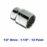 Sidchrome SCMT14437 - Socket 1/2" Drive 1-1/8" 12-Point