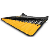 Rugged Xtremes RX03B618BK - Combo Spanner Roll 34 Piece Black with Yellow Pockets