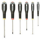 Bahco BE-9881 - ERGO Slotted & Phillips Screwdriver Set with Rubber Grip - 6 Piece
