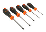 Bahco B219.005 - Slotted & Phillips Screwdriver Set with Rubber Grip - 5 Piece