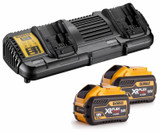 Dewalt DCB132X2-XE - 18V/54V Flexvolt Starter Kit - 2 x 9.0Ah Batteries & Dual Charger