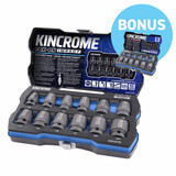 Kincrome K27070B - Impact Socket Set Combo 1/2in Dr Met/Imp 24 Pce K27070 & K27071