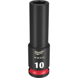 Milwaukee 49666152 - Impact Socket - 3/8" Drive 10mm Deep 6 Point - SHOCKWAVE