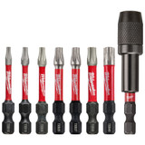Milwaukee 48324689 - Power Bit Security Torx - 50mm (2") - 8 Piece Set - SHOCKWAVE