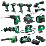 Hikoki KC36D13PPMZ - 36/18V 13 Piece Combo Kit (3 x 5/2.5Ah)