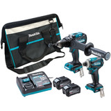 Makita DK0248G201 - 40V Max Brushless 2 Piece Combo Kit (2 x 4.0Ah)