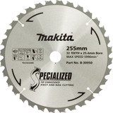 Makita B-30950 - Knot & Nail TCT Saw Blade (255mm x 25.4mm x 32T)