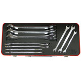 T&E 99310 - Super Thin Open End Wrenches 6-24mm - 10 Piece Metric