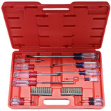 T&E A78030 - Screwdriver & Hex Bit Set - Acetate Handle - 30 Piece