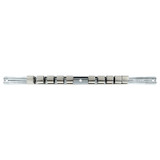 T&E 5924 - Socket Holder With 10 Clips - 3/4" Drive (16-1/4" Long)