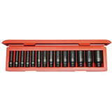 T&E 97414L - Deep Impact Socket Set - 1/2" Drive - 14 Piece SAE (3/8"–1-1/4")