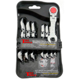 T&E S13107 - Flex-Head Stubby Gear Wrench Set - 7 Piece SAE