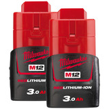 Milwaukee M12B32 - 12V REDLITHIUM 3.0Ah Battery Twin Pack