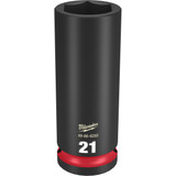 Milwaukee 49666282 - SHOCKWAVE 1/2" Drive 21mm Deep 6-Point Impact Socket