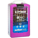Sutton D109SM3 - Heavy Duty Cobalt Jobber Drill Bit Set (1.0 – 13.0mm x 0.5mm Rises) - 25 Piece