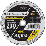 Alpha GCDSS23020 - Cutting Disc 230 x 2mm Silver Series