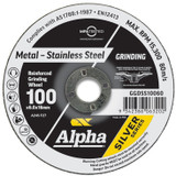 Alpha GGDSS10060 - Grinding Disc 100 x 6mm Stainless Silver Series - 10 Pack