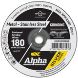 Alpha GGDSS18060 - Grinding Disc 180 x 6mm Stainless Silver Series - 10 Pack