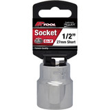 PKTool PT10627 - 27mm 6 Point Cr-V Regular Socket - 1/2" Drive