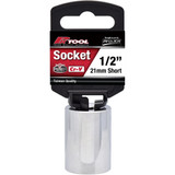 PKTool PT10621 - 21mm 6 Point Cr-V Regular Socket - 1/2" Drive