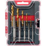 PKTool PT41203 - Screw Extractor & Left-Hand Drill Bit Set - 10 Piece