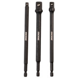 Kincrome K2041 - Impact Drill Socket Adaptor Set - 1/4" Hex to 1/4", 3/8" & 1/2" Drive - 3 Piece