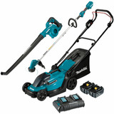 Makita DLX3188CM - 18V 3 Piece Lawnmower/Trimmer/Blower Power Gardening Kit (2 x 4.0Ah)