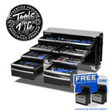 Kincrome P1825B - Contour Trolley Tool Kit - 454 Piece 12 Drawer Black