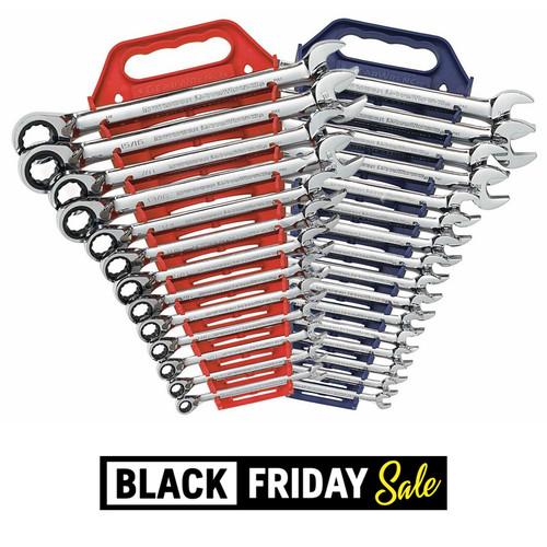 Gearwrench 9602NBW - Reversible Combo Ratchet Set 29 Piece Metric/Imperial 9602N + 9509N