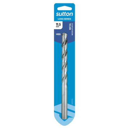 Sutton D1101150 - HSS Long Series Drill Bit 11.5mm - Bright Finish