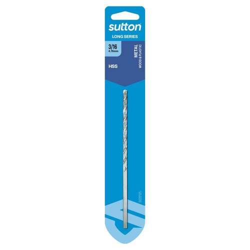 Sutton D1100476 - HSS Long Series Drill Bit 3/16" - Bright Finish