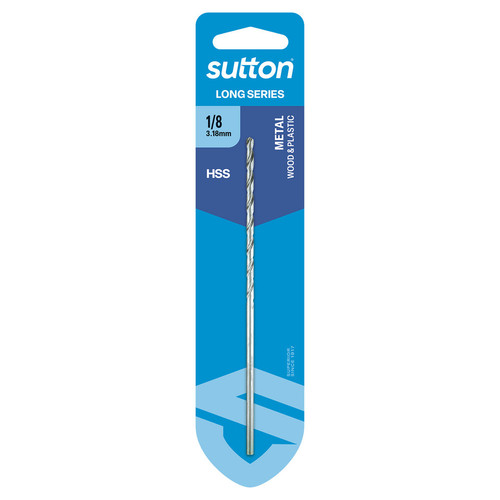 Sutton D1100318 - HSS Long Series Drill Bit 1/8" - Bright Finish