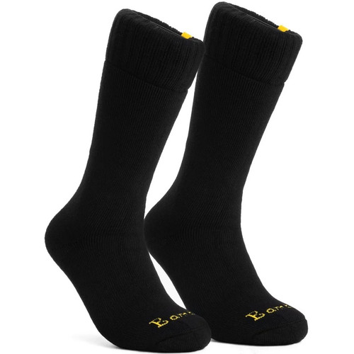 Rugged Xtremes RX04B022BK - Bamboo Socks Size 11-14 Black Two Pair Pack