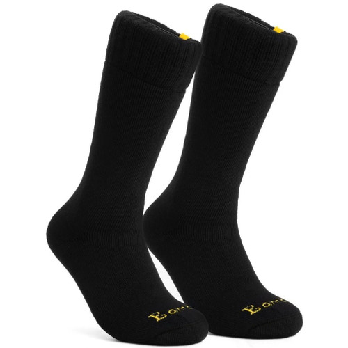 Rugged Xtremes RX04B021BK - Bamboo Socks - Size 6-10 Black Two Pair Pack