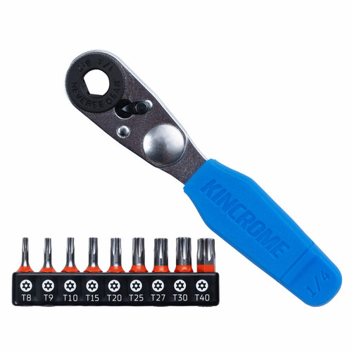 Kincrome K5033 - Mini Ratchet & Bit Set - Tamperproof TORX - 10 Piece