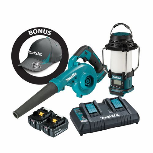 Makita DLX2515PT - 18V 2 Piece Radio/Blower Combo Kit (2 x 4.0Ah)
