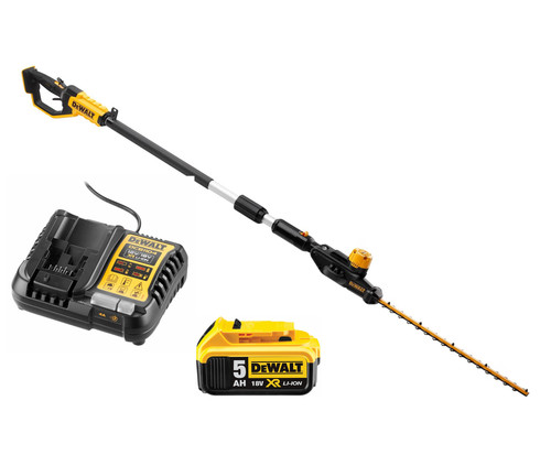 Dewalt DCMPH566P1-XE - 18V Brushless Pole Hedge Trimmer Kit (1 x 5.0Ah)