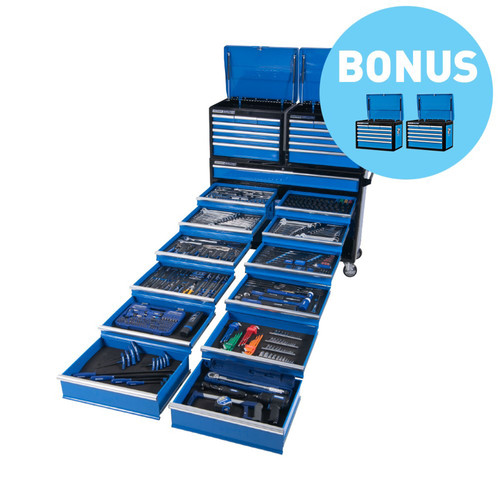 Kincrome K1232B - EVOLUTION Tool Trolley Kit - 556 Piece 13 Drawer + Bonus x2 Tool Chests (K7917)