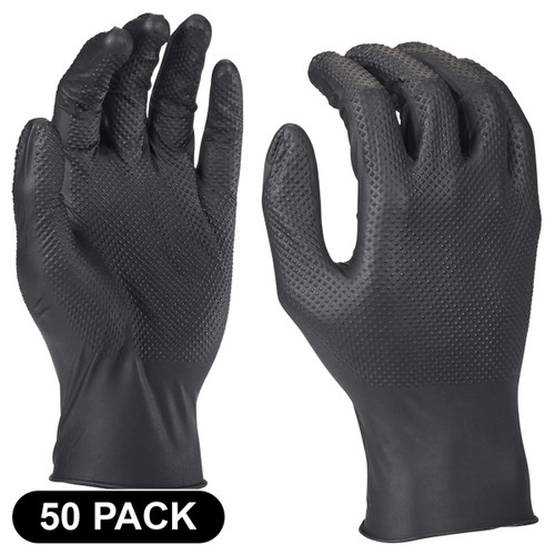 Milwaukee 4932493235 - Nitrile Disposable Grip Gloves 50 Pack - L