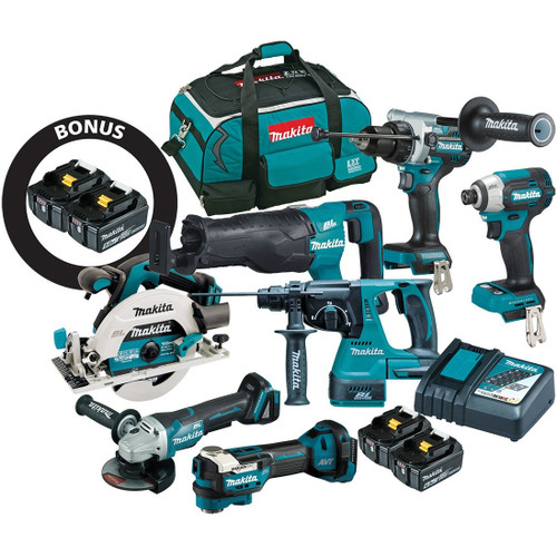 Makita DLX7036GX1 - 18V Brushless 7 Piece Kit (2 x 6.0Ah)