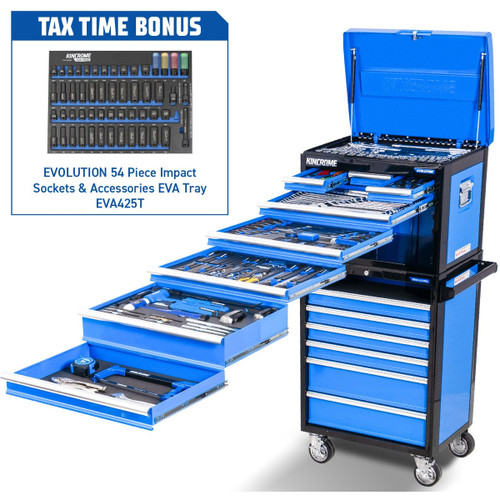 Kincrome K1227B - Workshop Tool Kit - 281 Piece 14 Drawer (26”) - EVOLUTION + BONUS