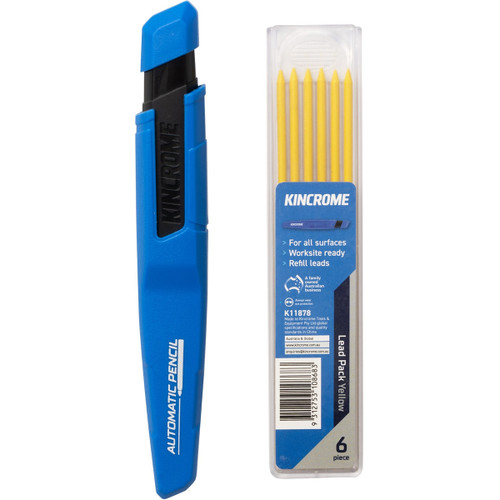 Kincrome K11872 - Automatic Mechanical Pencil and Yellow Refill Pack