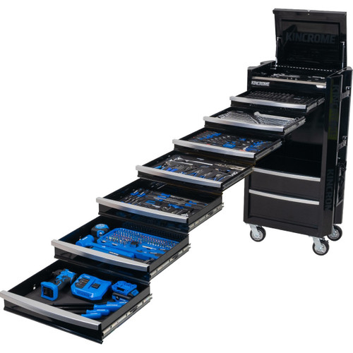 Kincrome K1972B - Black Tower Trolley Tool Kit - 474 Piece 9 Drawer (29") - CONTOUR