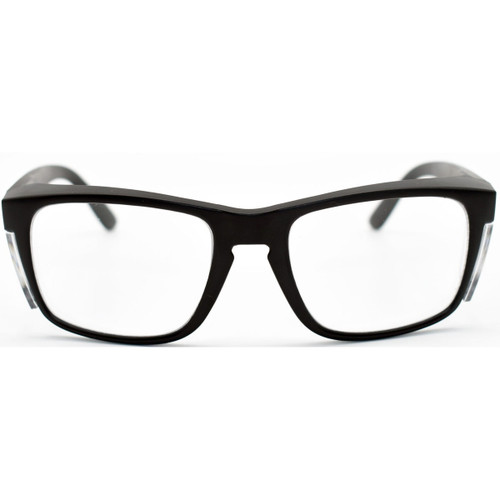 Eyres 334-M1-CL - Stealth Safety Glasses - Matte Black Frame Clear Lens