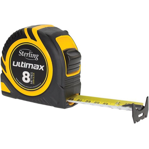 Sterling TMX8025 - Ultimax Tape Measure - 8m x 25mm (Metric)
