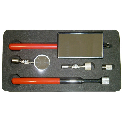 T&E 8850 - Stainless Steel Mirror & Magnet Set - 5 Piece
