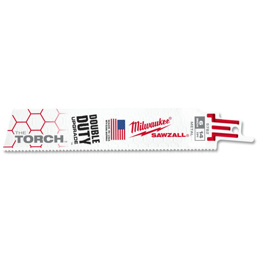 Milwaukee 48005782 - SAWZALL The TORCH Metal Demolition Reciprocating Saw Blade 150mm – 14 TPI (5 Pack)